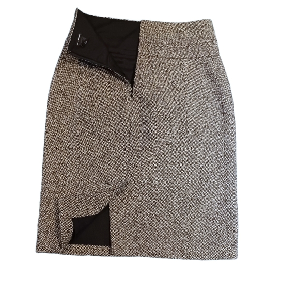 Club Monaco wool blend charcoal grey midi pencil skirt - Picture 3 of 6